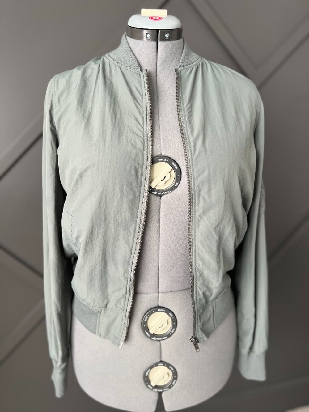 Garage Zippered Bomber Jackets - grey and black